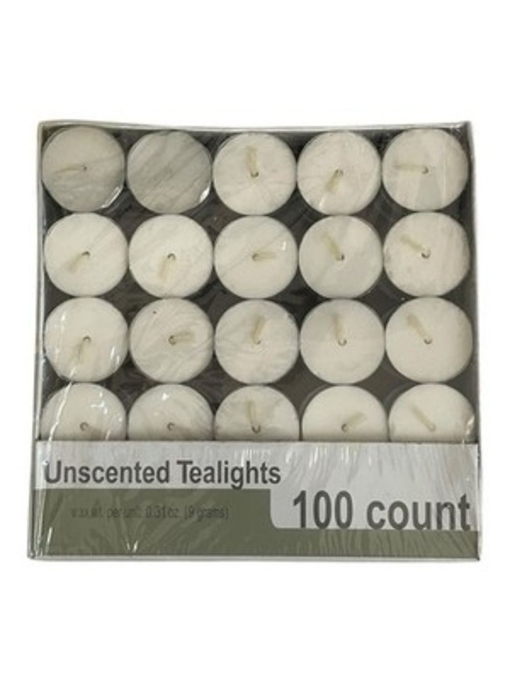 Target 100 Count Unscented Tealight Candles White Wax NIP Sealed 2011 Bulk Pack